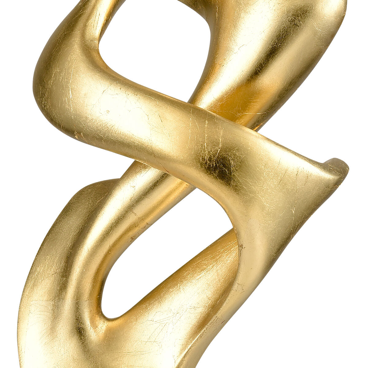 Gold Twin Swirls Sculpture