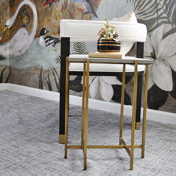 Antique Brass Side Table