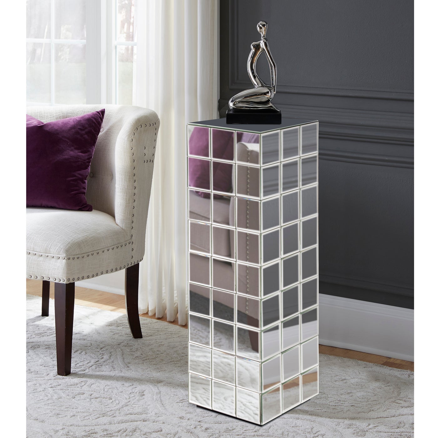 Square Mirror Pedestal