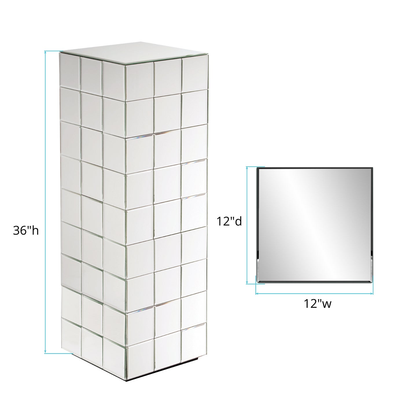 Square Mirror Pedestal