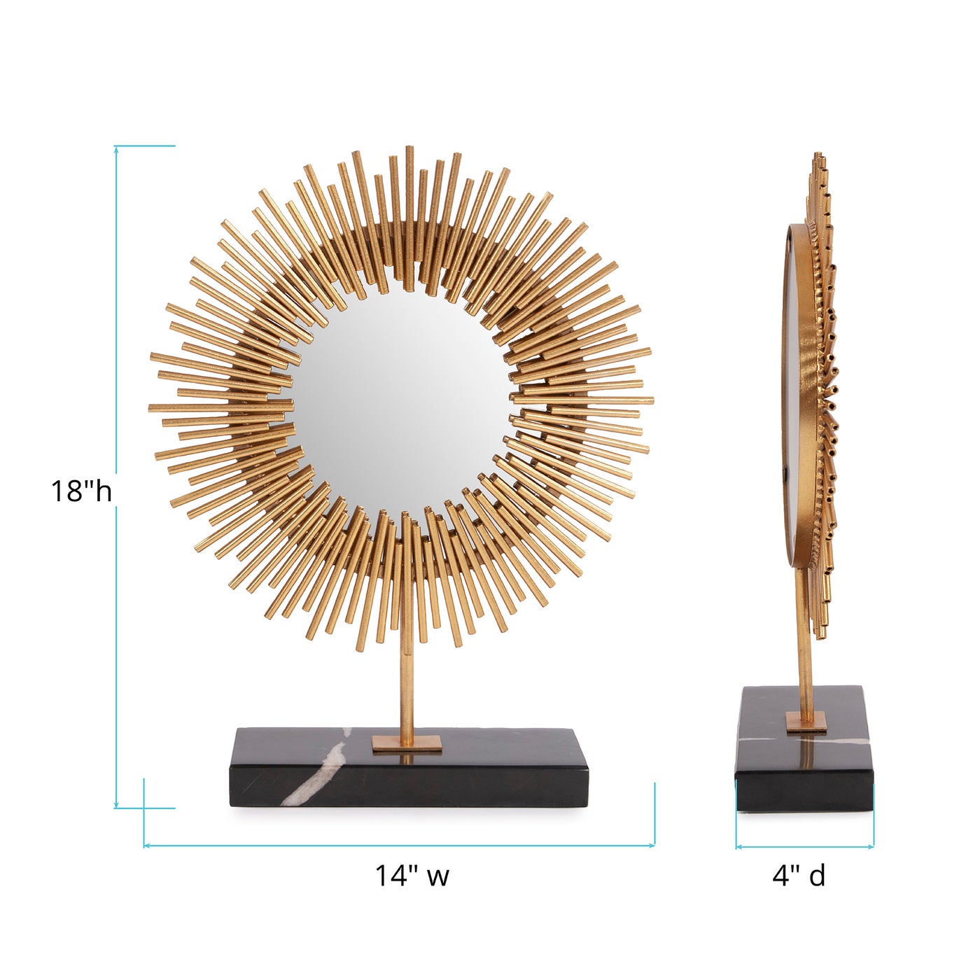 Black Marble and Gold Sculpture