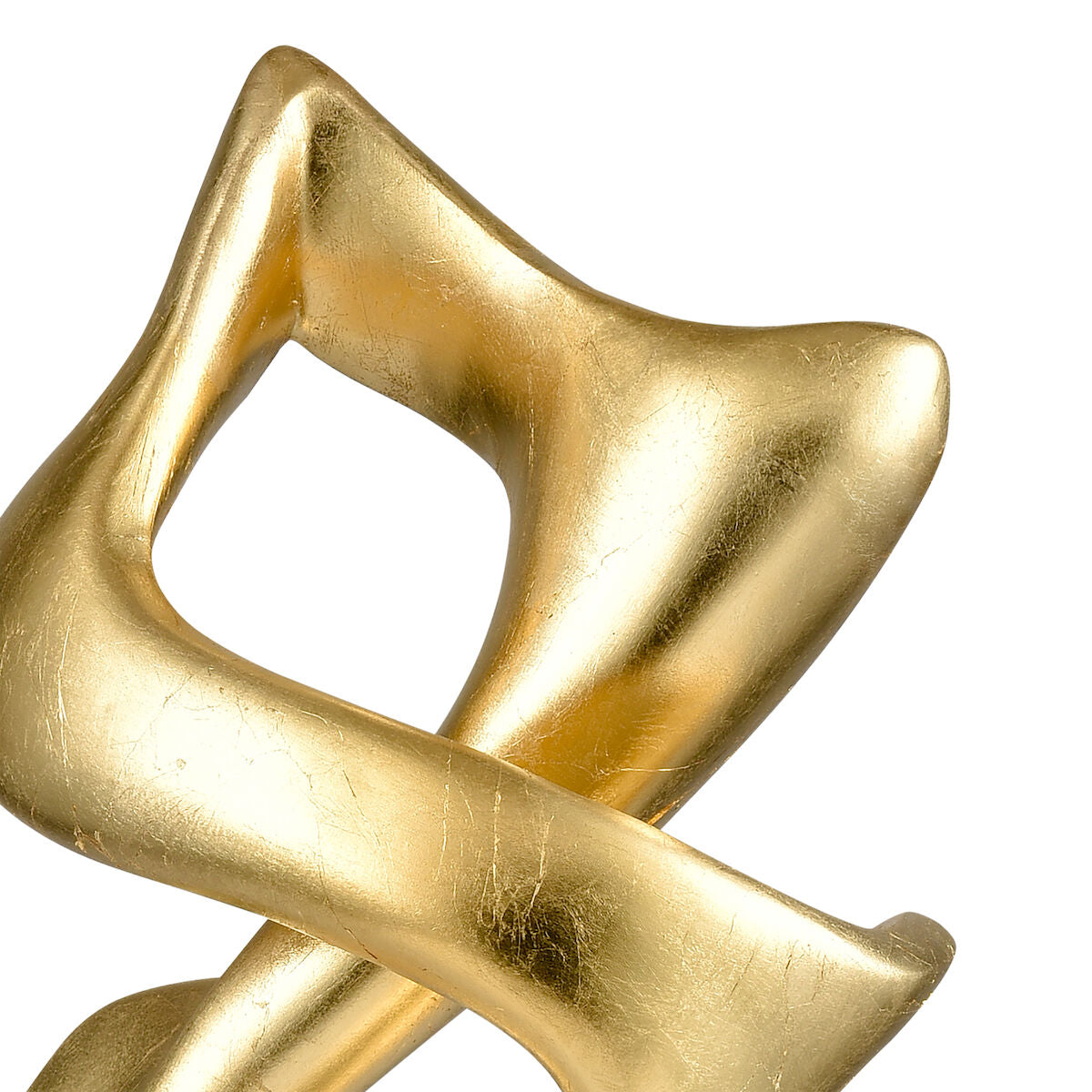 Gold Twin Swirls Sculpture