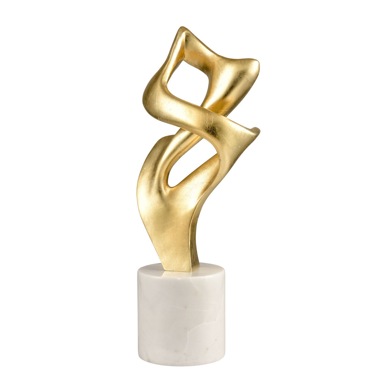 Gold Twin Swirls Sculpture