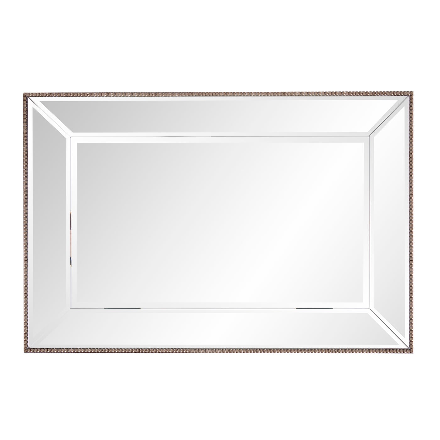 Champagne Antique Silver Rectangular Mirror