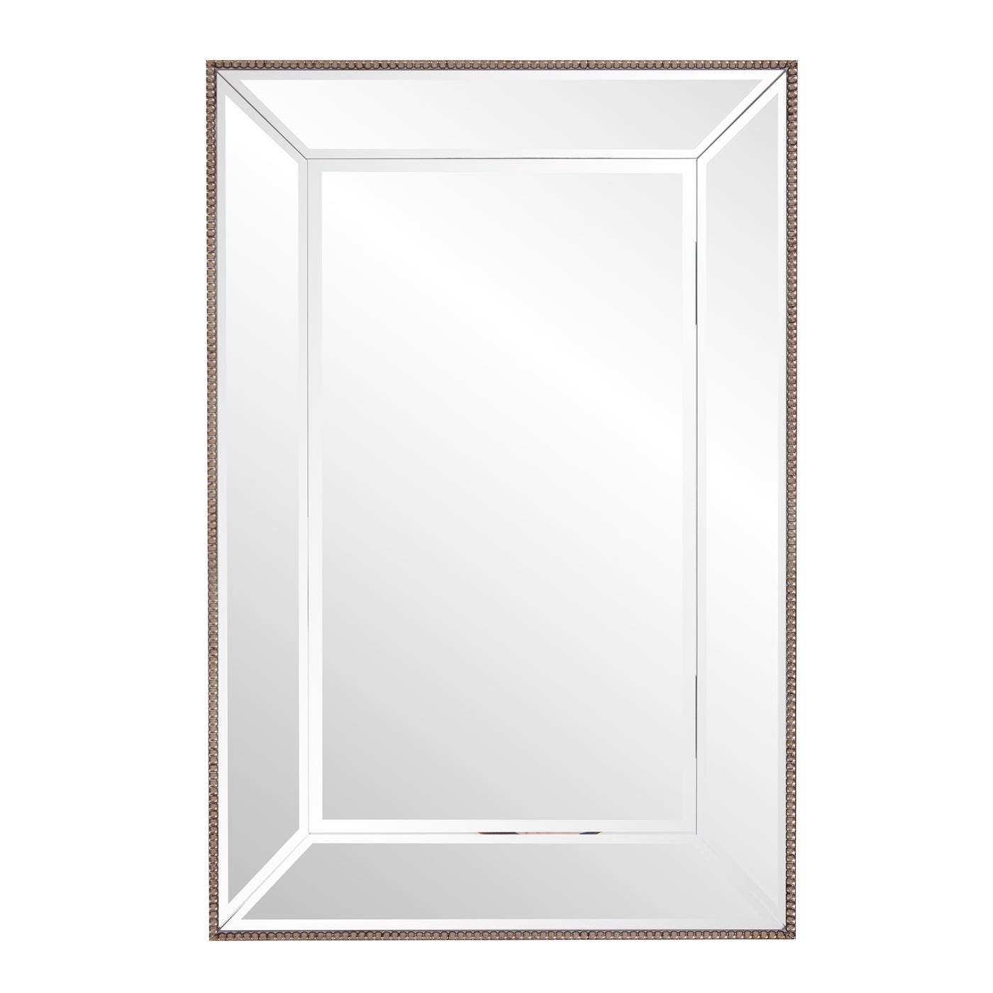 Champagne Antique Silver Rectangular Mirror