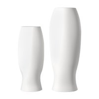 Abstract Faces White Ceramic Vase (Set of 2)