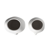 Abstract Faces White Ceramic Vase (Set of 2)