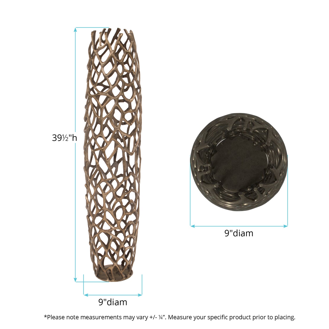 Fashioned Bronzed Branch Floor Vase