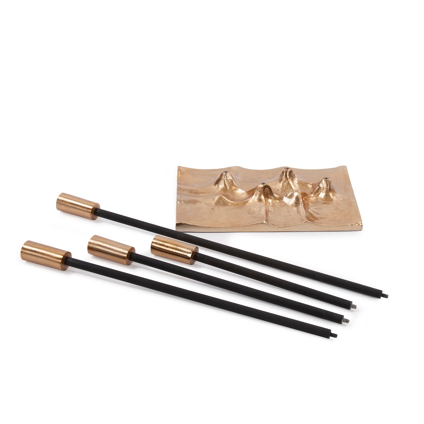 Gold Aluminum Candleholder