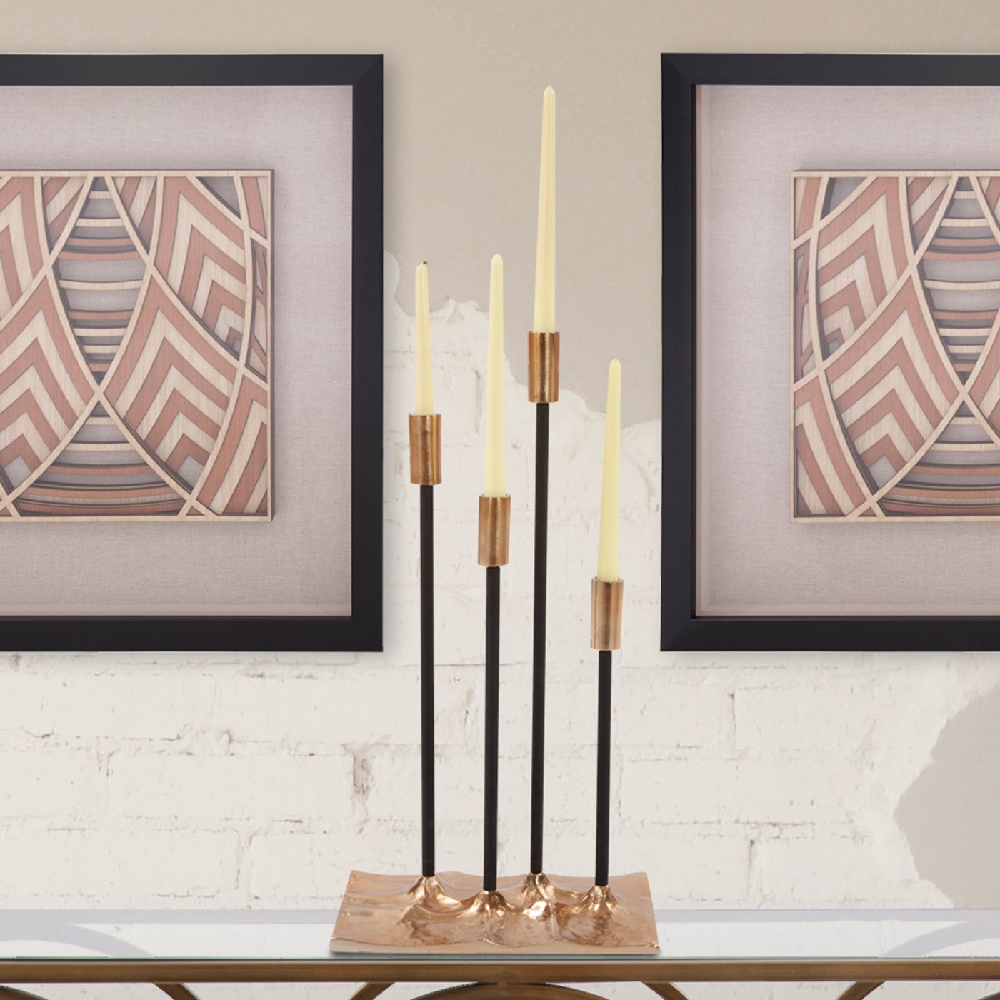 Gold Aluminum Candleholder