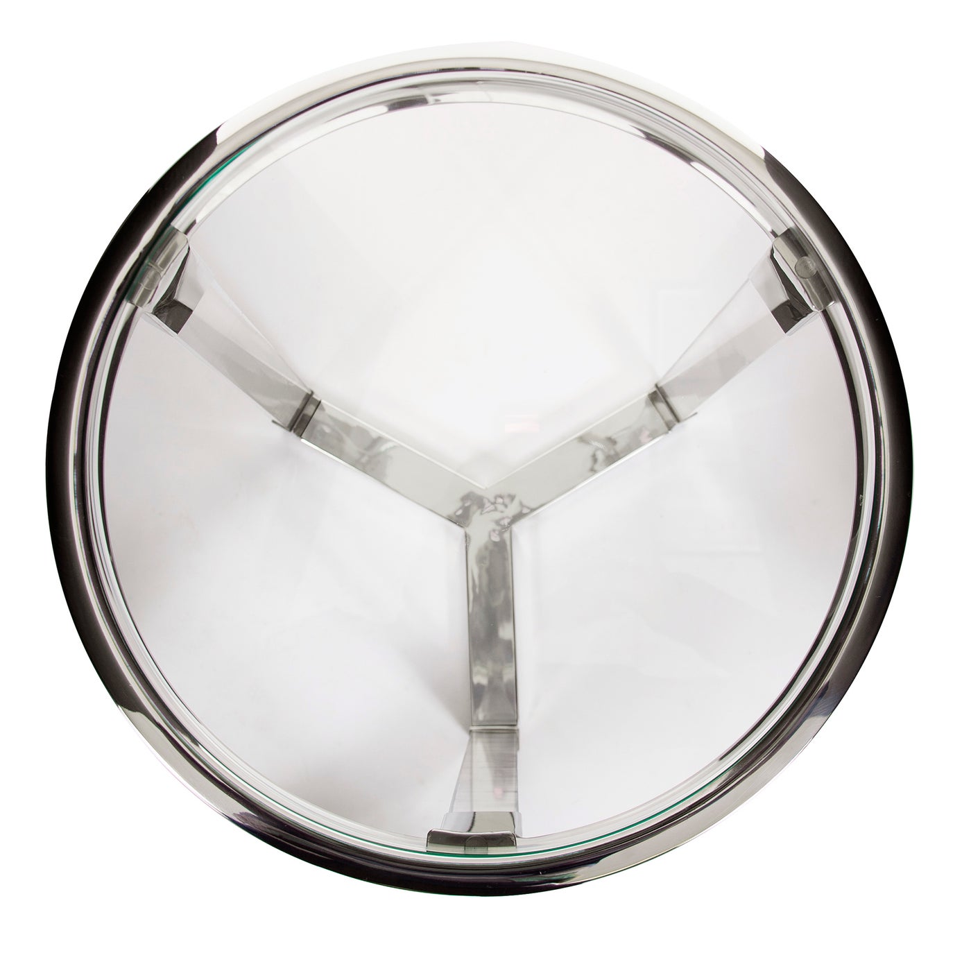 Acrylic & Stainless Steel Round Side Table