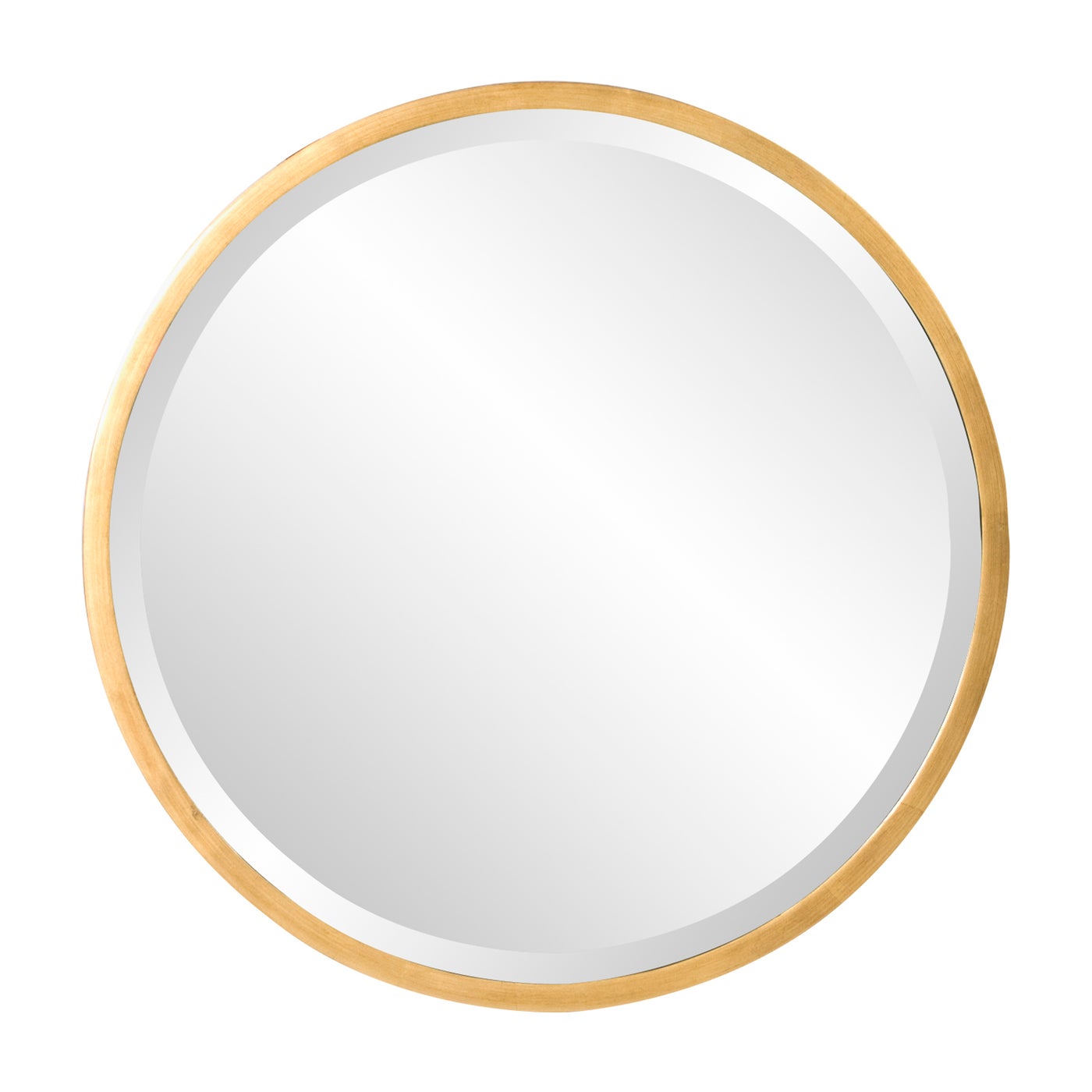 Glossy Black Lacquer Round Mirror