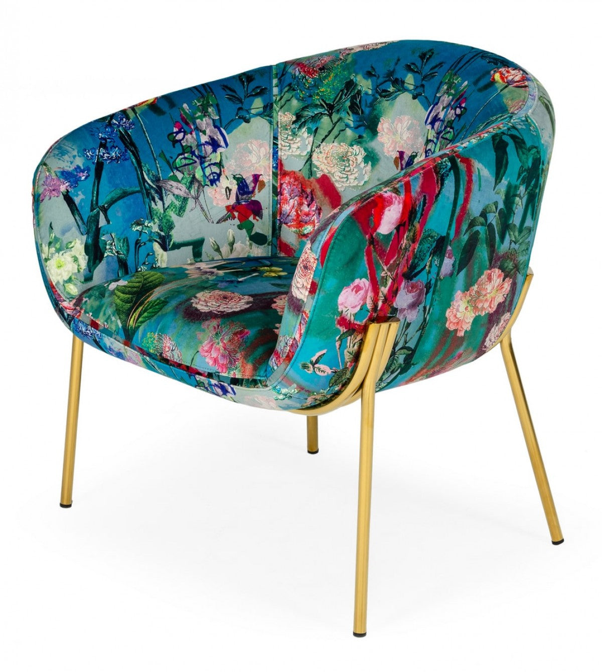 Tropical Velvet Accent Chair