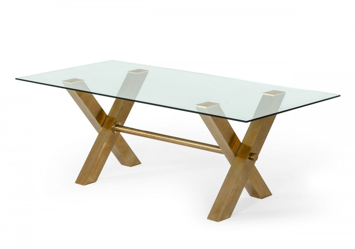 Graceful Brass Dining Table