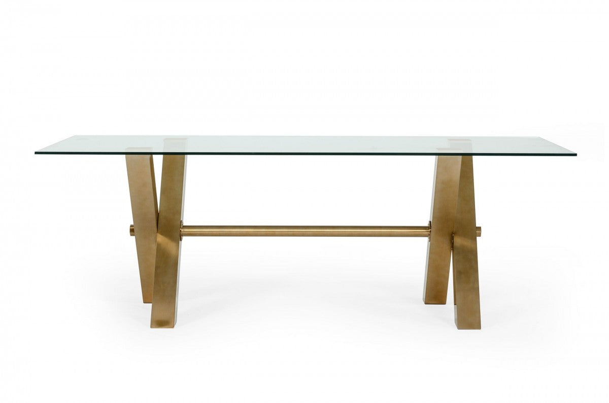 Graceful Brass Dining Table