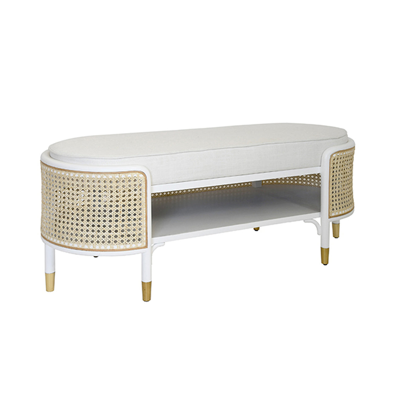 Elegant Cane Style Bench - Cane & Rattan Collection