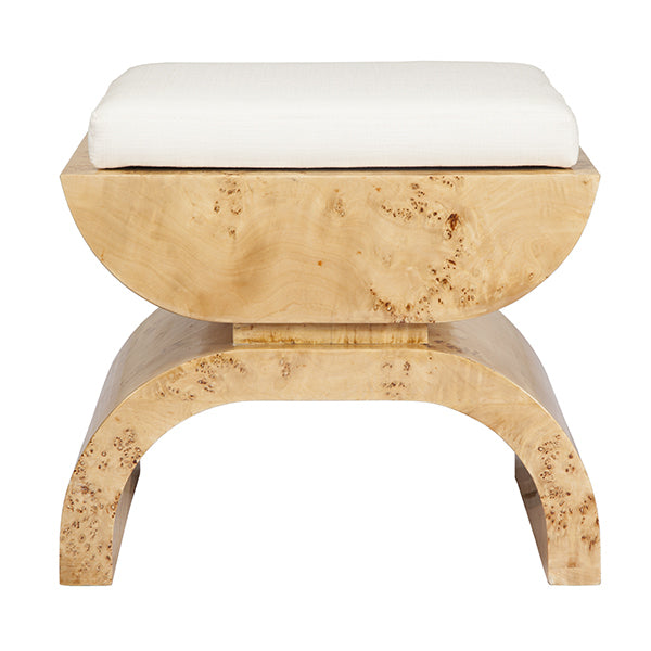 Glossy Burl Sculptural Bench