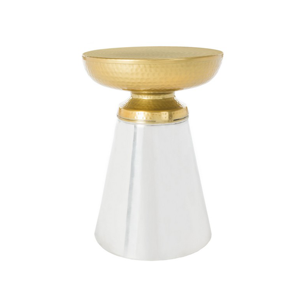 Bold Contemporary Gold Side Table