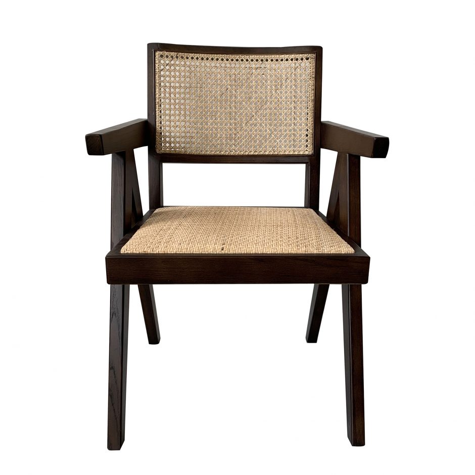 Iconic Elm and Rattan Chair Dark Brown - Cane & Rattan Collection