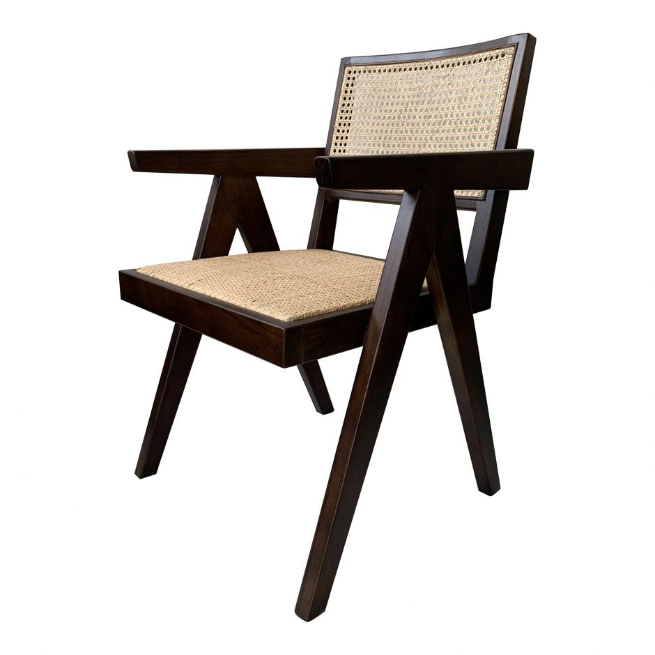 Iconic Elm and Rattan Chair Dark Brown - Cane & Rattan Collection