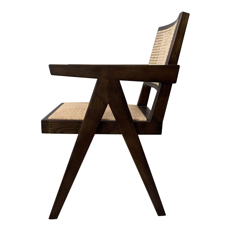 Iconic Elm and Rattan Chair Dark Brown - Cane & Rattan Collection