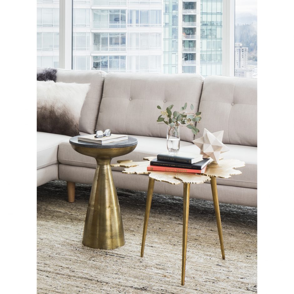 Organic Shape Contemporary Side Table
