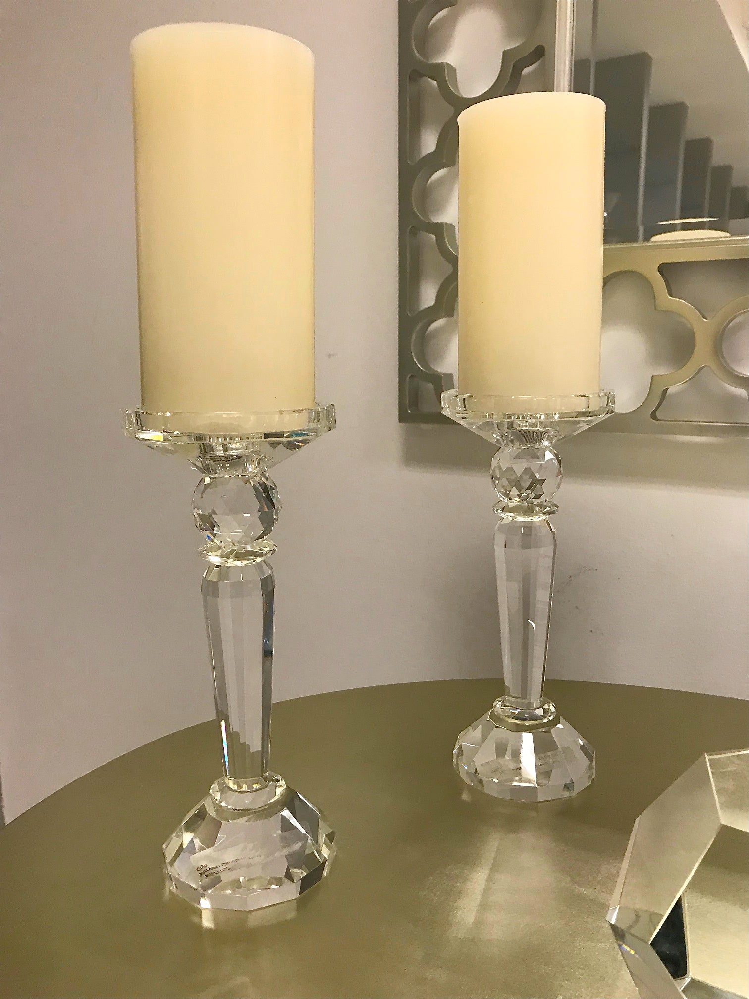 Crystal Candle Holder - 8.5"tall