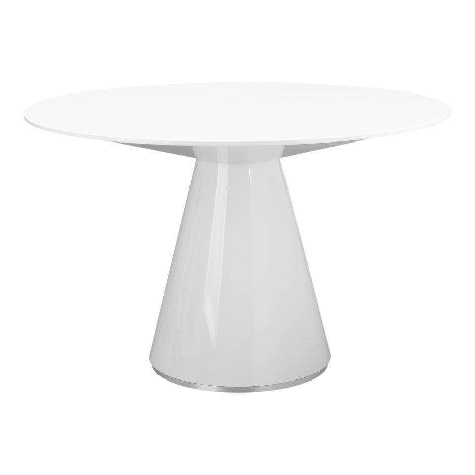 Contemporary Round White Table
