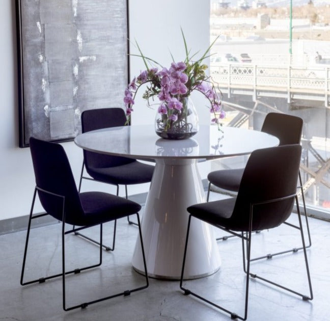 Contemporary Round White Table
