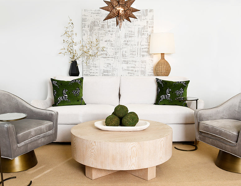 Thick Cross Base Cocktail Table