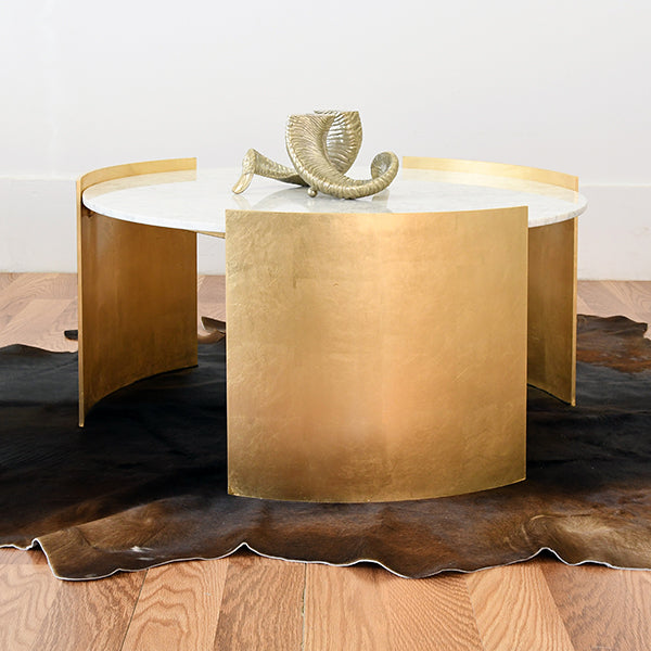 Luxurious Gold Leaf Cocktail Table