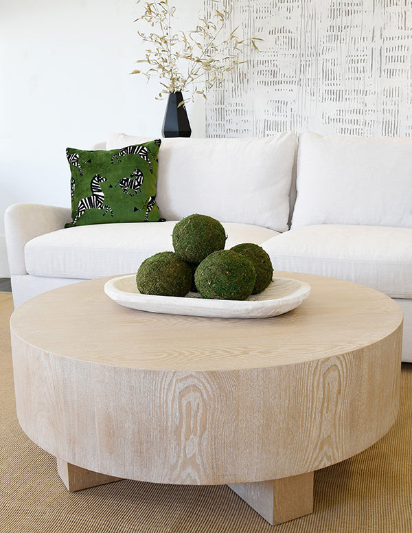 Thick Cross Base Cocktail Table