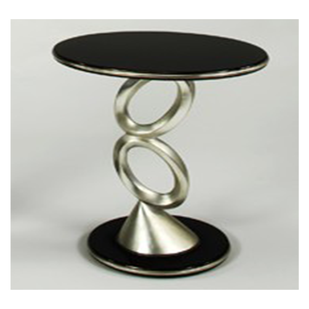 Oval End Table Black