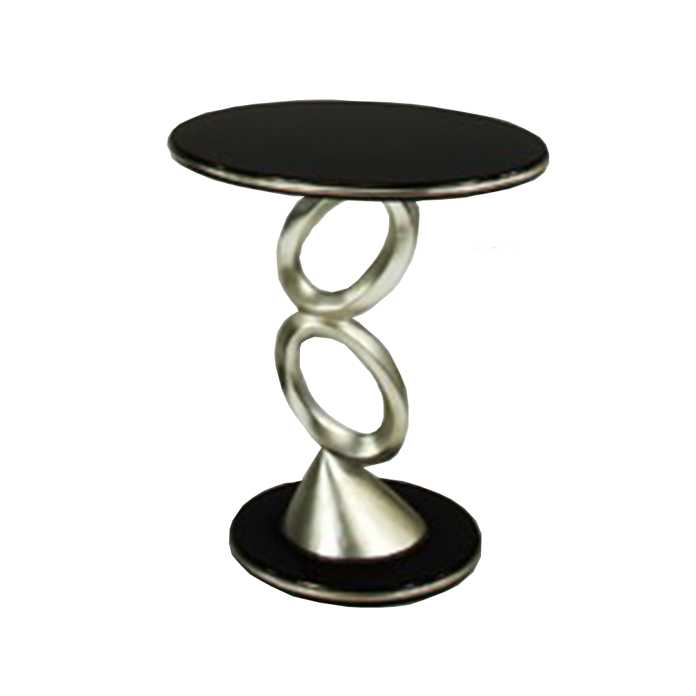 Oval End Table Black