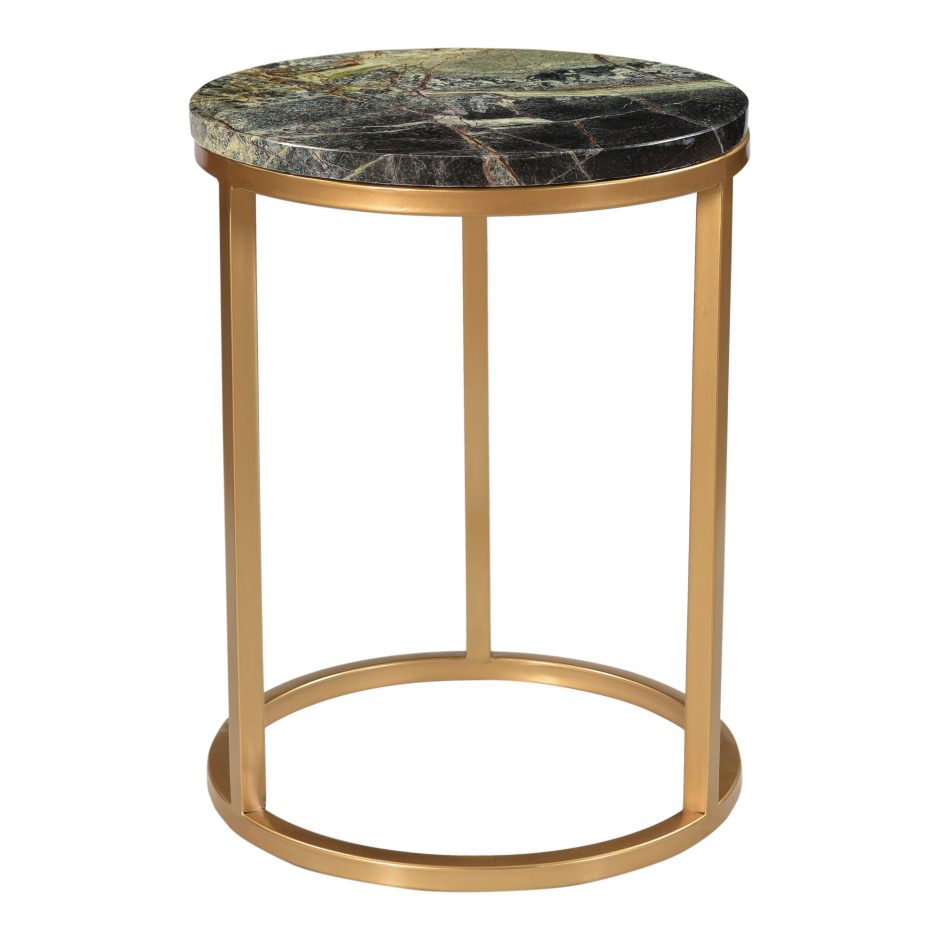 Forest Green Marble Side Table