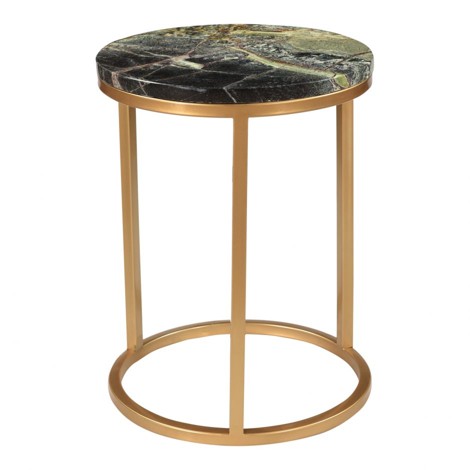 Forest Green Marble Side Table