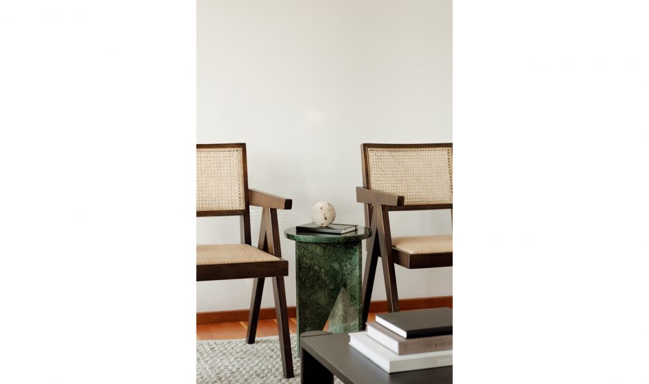 Celestial Solid Marble Side Table