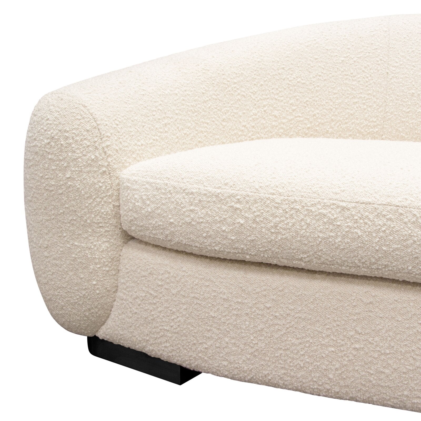 Trendy Boucle Curved Sofa