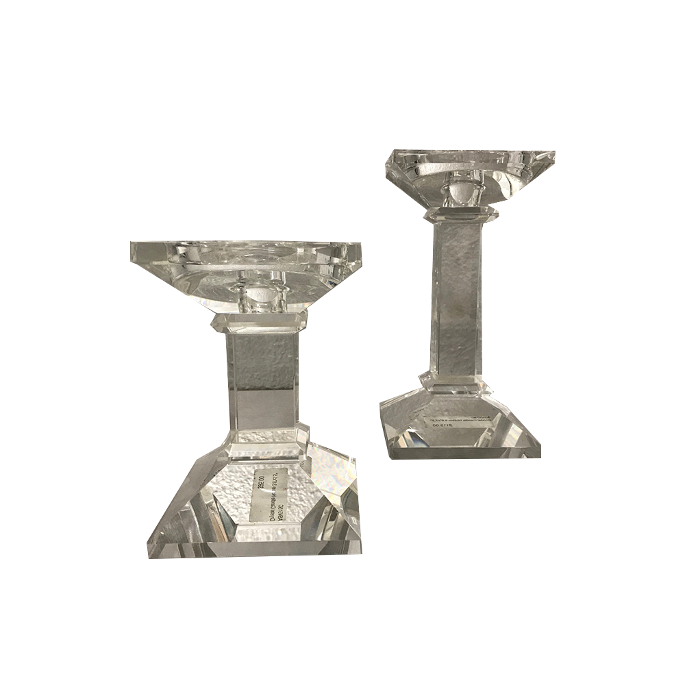 Square Crystal Candleholders