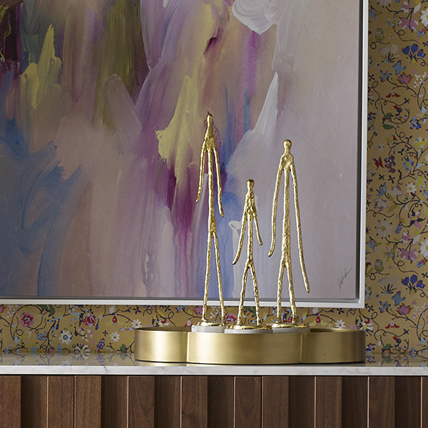 Brass Figure Abstract Sculpture - Medium
