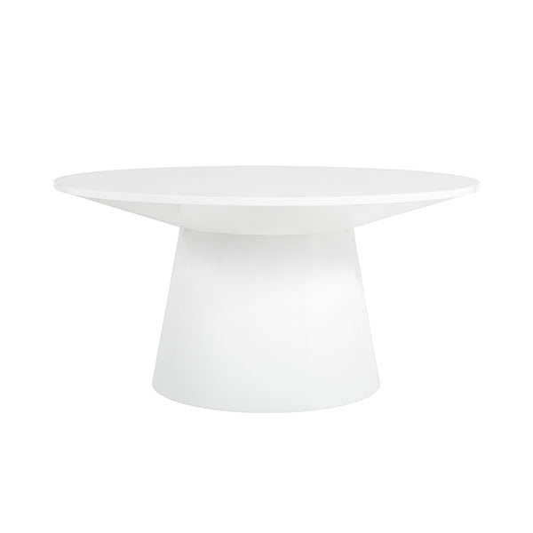 Minimalist Glossy White Cocktail Table