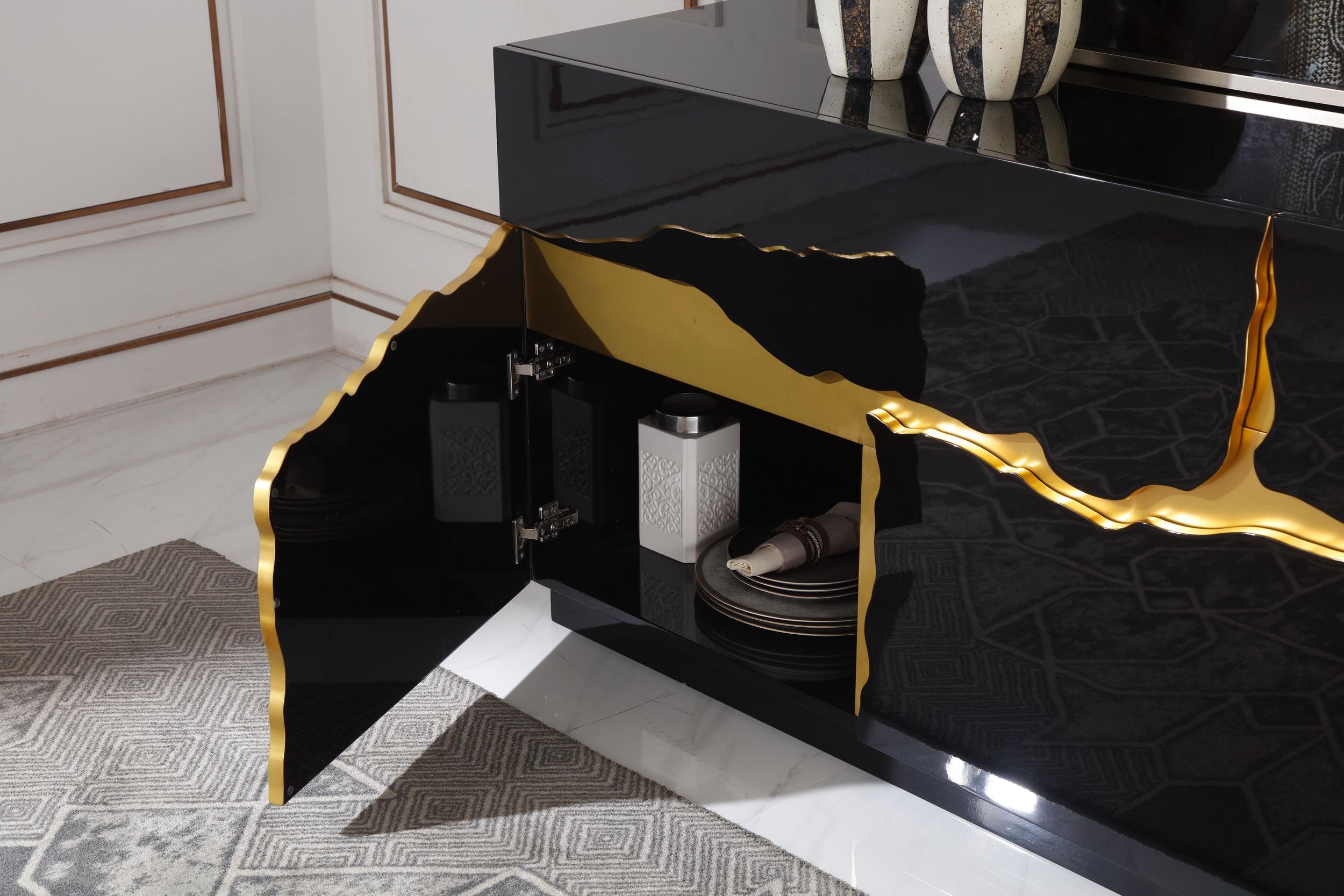 Modern Glam High Gloss Sideboard