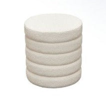 Ivory Boucle Ottoman