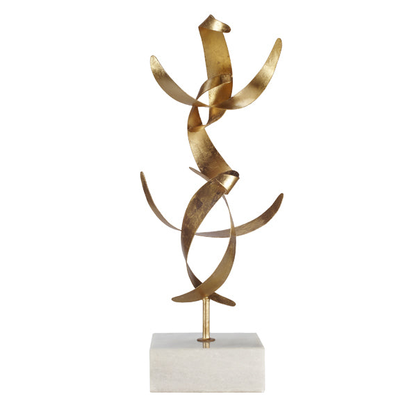Falling Leaves Abstract Marble Base Sculpture