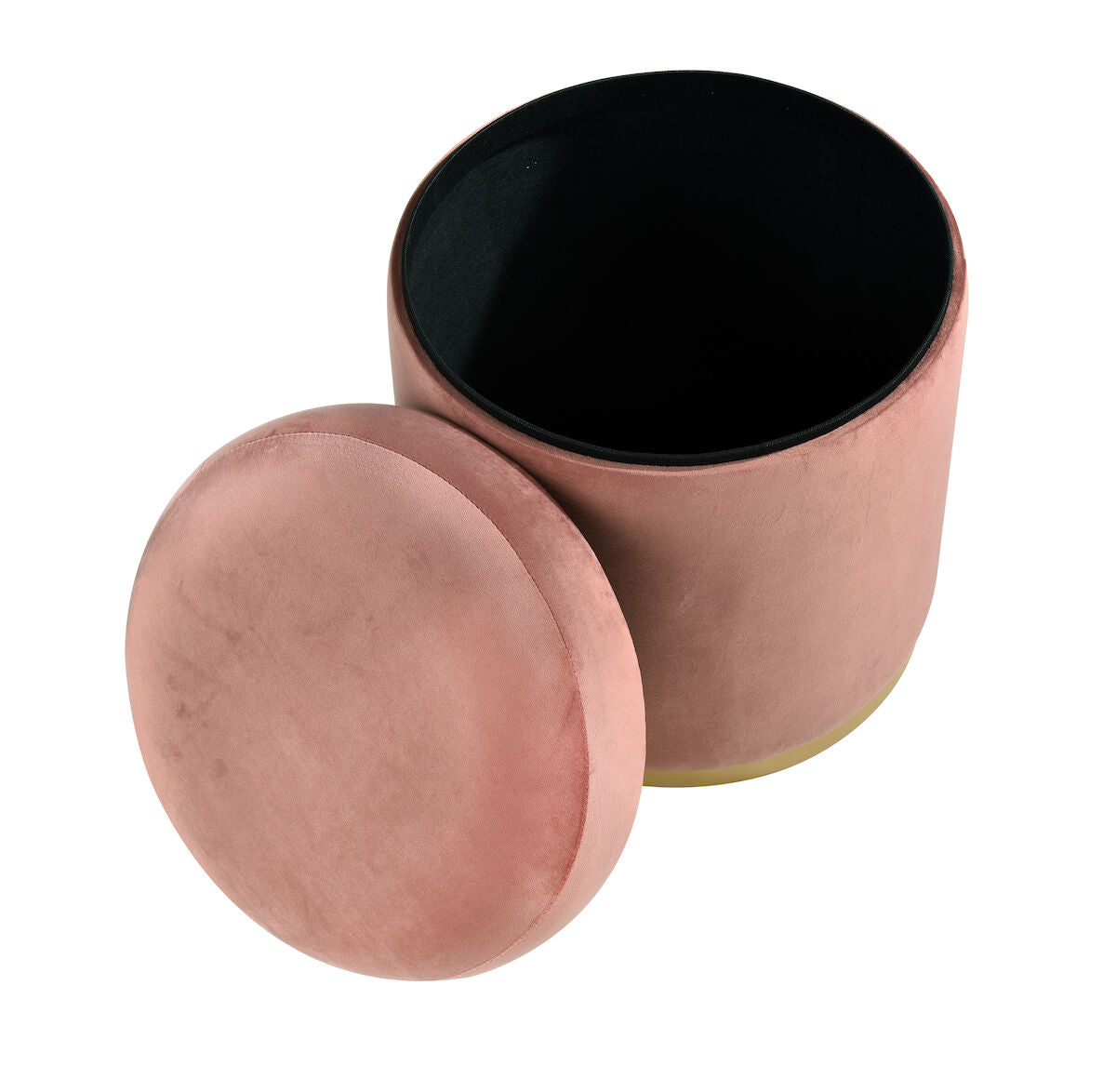 Chic Velvet Ottoman - Dusty Terracota