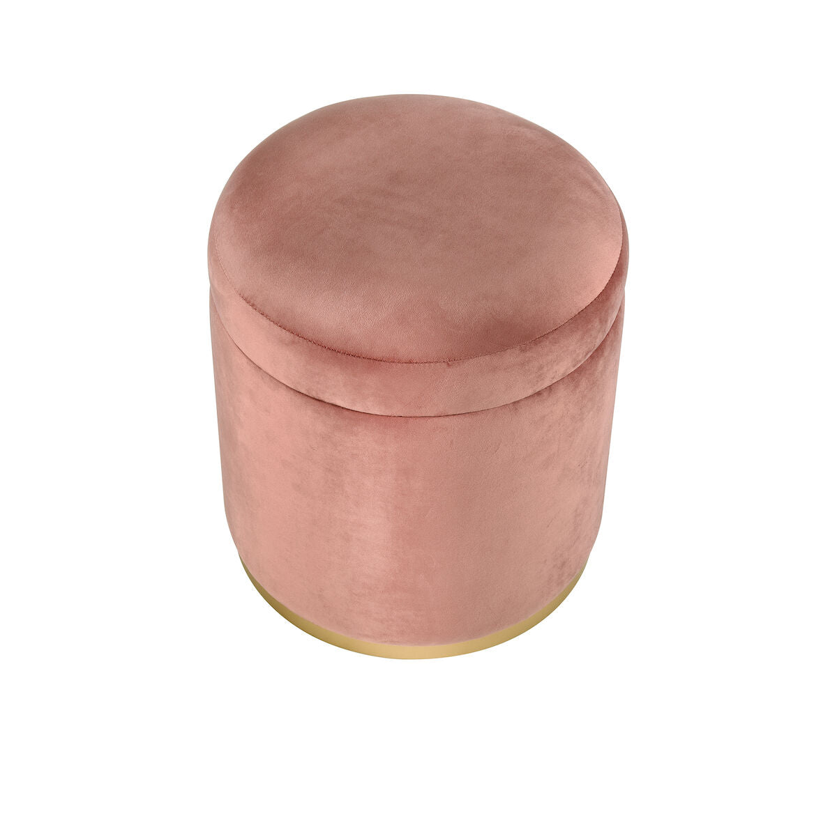 Chic Velvet Ottoman - Dusty Terracota