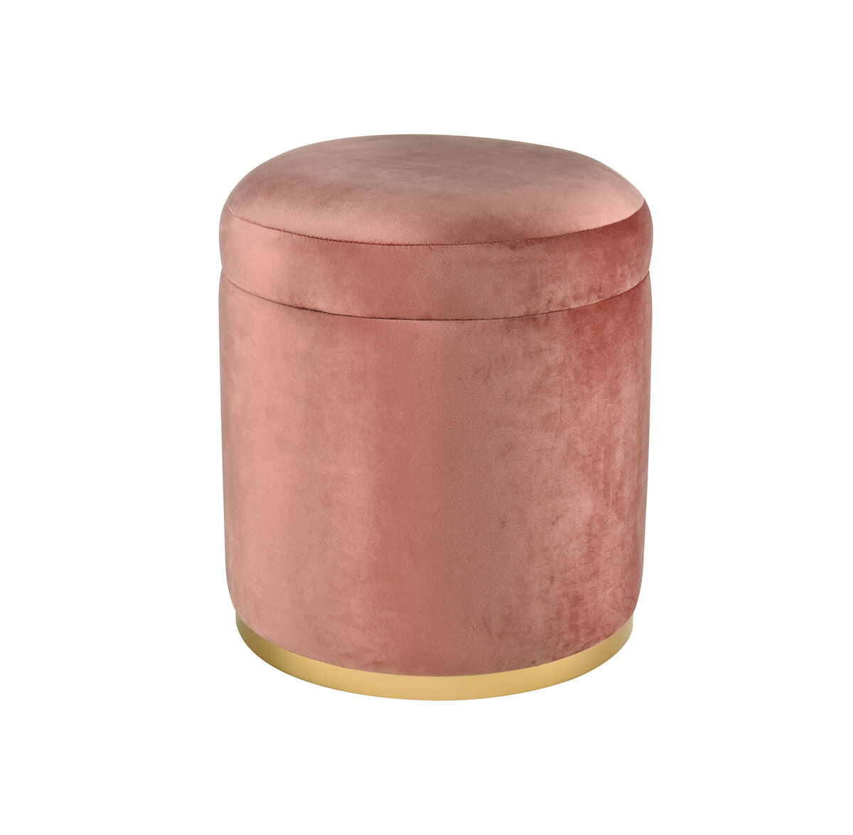 Chic Velvet Ottoman - Dusty Terracota
