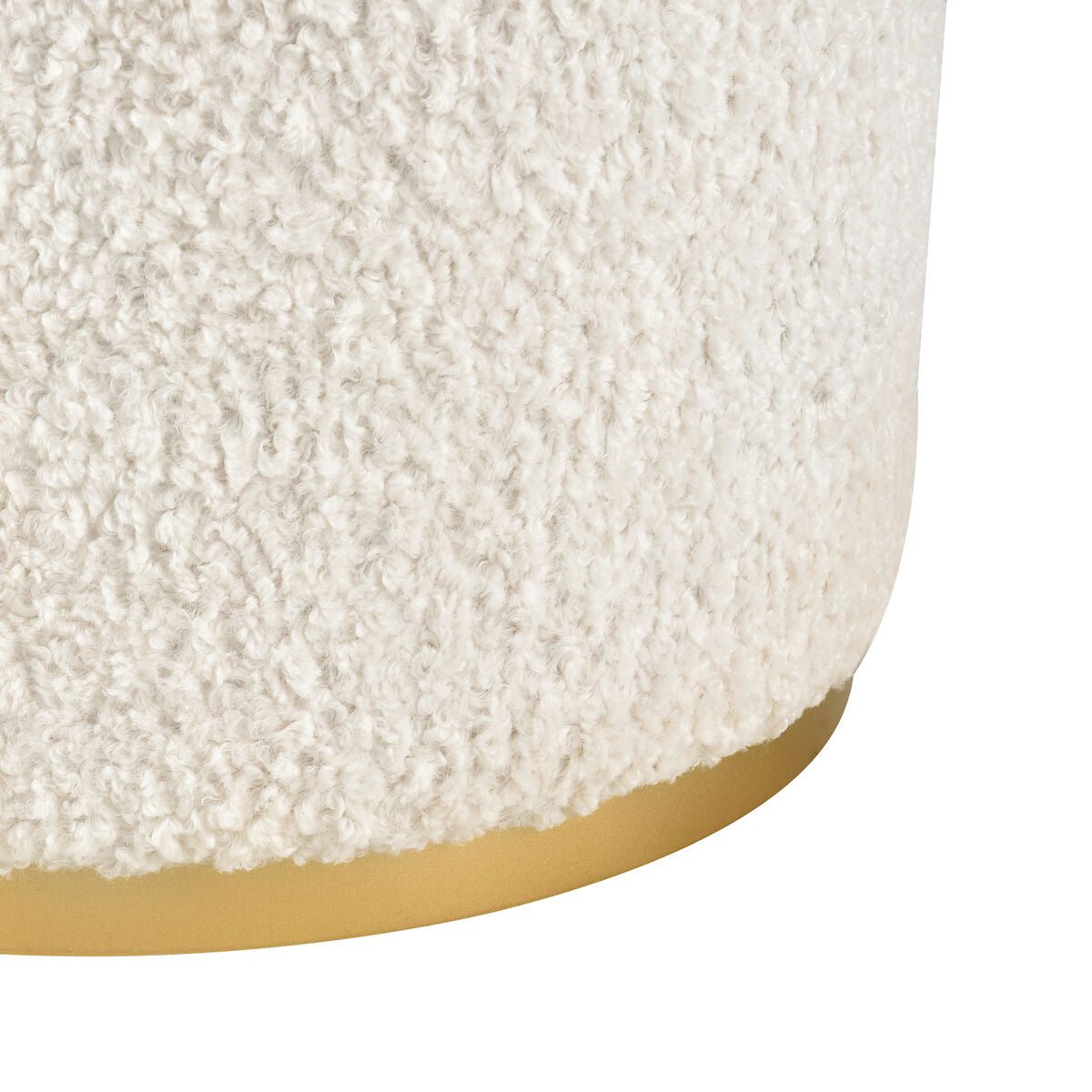 Chic Velvet Ottoman - Beige