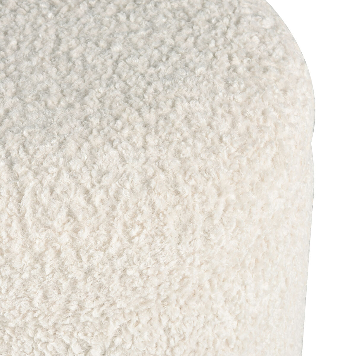 Chic Velvet Ottoman - Beige