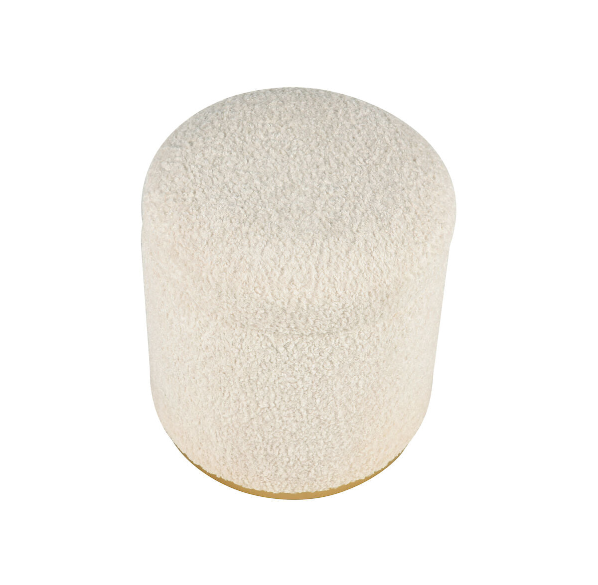 Chic Velvet Ottoman - Beige